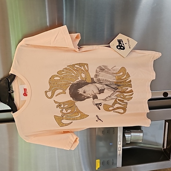 💕BOWIE x MOTHER💕 The Rowdy Glitter Graphic Tee ~ Starman Small XS NWT - Picture 12 of 16